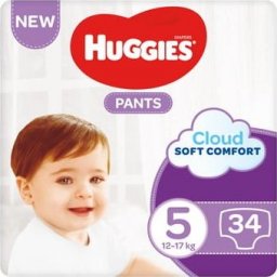 Pieluszki Huggies Pants 5, 12-17 kg, 34 szt.