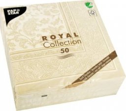  Royal Serwetki, "ROYAL Collection", składane w 1/4, 40 cm x 40 cm, szampański, "Ornaments"50 szt.