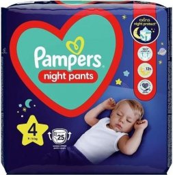 Pieluszki Pampers Night Pants 4, 9-15 kg, 25 szt.