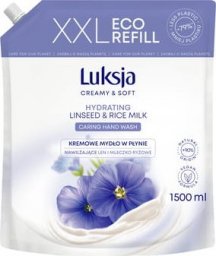 Luksja Luksja Creamy & Soft Kremowe mydło w płynie Len i Mleczko ryżowe 1500 ml opakowanie uzupełniające