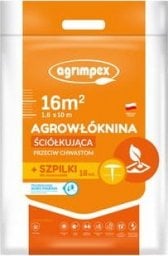 Agrimpex Agrowłóknina ściółkująca Agrimpex z technologią Agro-Marina - 1,6x10m w zestawie szpilki