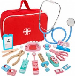 MalPlay Mały doktor Stomatolog Zestaw Lekarski Dentysta Drewniany