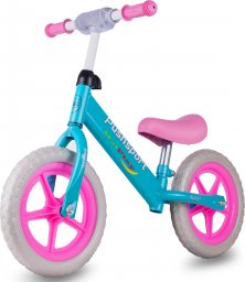  MalPlay Rowerek Biegowy Rower Dziecięcy Koła Eva 12" różowo- niebieski