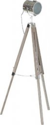 Lampa podłogowa DKD Home Decor Lampa Stojąca DKD Home Decor Metal Drewno Srebro Jasnobrązowy Tripod (66 x 66 x 142 cm)