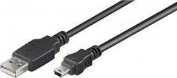 Kabel USB Goobay USB-A - miniUSB 1.5 m Czarny (93623)