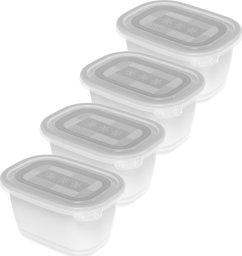 Rotho Zestaw pojemników Rotho FREEZE 4x0,75l