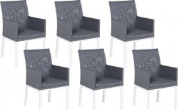  Beliani Zestaw 4 krzeseł ogrodowych szary BACOLI