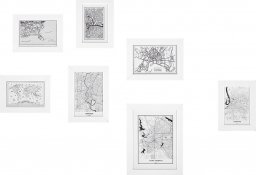 Ramka Beliani Galeria ścienna mapy 7 ramek biała DENKORO