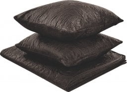  Beliani Komplet narzuta z poduszkami tłoczony 160 x 220 cm brązowy RAYEN