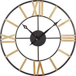  Beliani Zegar ścienny 80 cm czarny ze złotym VALSOT