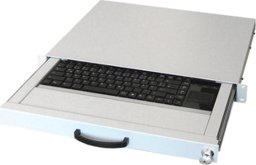 Aixcase 48.3cm Aixcase Tastaturschublade 1HE DE USB Touchpad beige - AIX-19K1UKDETP-W