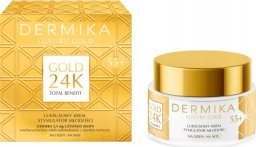 Dermika Gold 24K Total Benefit Luksusowy krem do twarzy stymulator młodości na dzień i noc 55+ 50ml