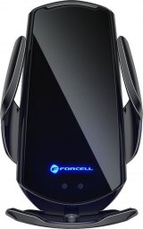 ForCell Uchwyt z ładowaniem indukcyjnym automatyczny + adapt. magnetyczne FORCELL HS1 Qi 15W czarny