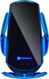 ForCell Uchwyt z ładowaniem indukcyjnym automatyczny + adapt. magnetyczne FORCELL HS1 Qi 15W niebieski