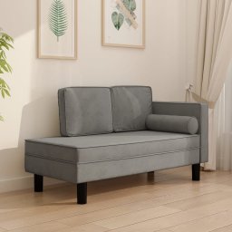  vidaXL vidaXL 2-osobowa sofa, jasnoszara, tapicerowana aksamitem