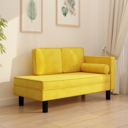  vidaXL vidaXL 2-osobowa sofa, żółta, tapicerowana aksamitem