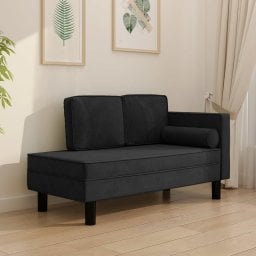  vidaXL vidaXL 2-osobowa sofa, czarna, tapicerowana aksamitem
