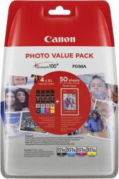 Tusz Canon oryginalny tusz CLI-551XL C/M/Y/BK Photo Value Pack (6443B006)