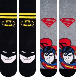 Soxo Zestaw 2x Męskie Skarpetki SOXO GOOD STUFF Batman i Superman DC Comics kolorowe 4045