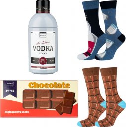  Soxo Zestaw 2x Męskie Skarpetki kolorowe SOXO wódka i czekolada śmieszny prezent 4045