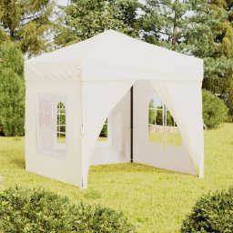  vidaXL vidaXL Składany namiot imprezowy ze ściankami, kremowy, 2x2 m