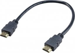 Kabel Akasa HDMI - HDMI 0.3m czarny (AK-CBHD25-30BK)