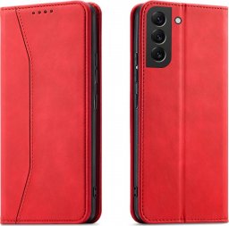  Hurtel Magnet Fancy Case etui do Samsung Galaxy S22+ (S22 Plus) pokrowiec portfel na karty kartę podstawka czerwony