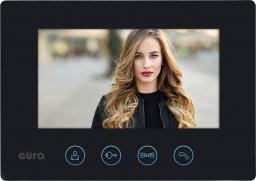  Eura Monitor EURA VDA-40A3 EURA CONNECT czarny ekran 7'' otwieranie 2 wejść moduł WiFi