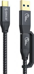 Kabel USB Orico USB C - USB C + A, QC,PD 100W, 20 Gbps, 4k, USB 3.2 Oplot (ACC32-10-BK-BP)