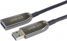 Kabel USB PremiumCord USB-A - USB-A 50 m Czarny (ku3opt50)