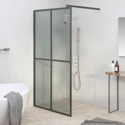  vidaXL Ścianka prysznicowa, 100x195 cm, ciemne szkło hartowane