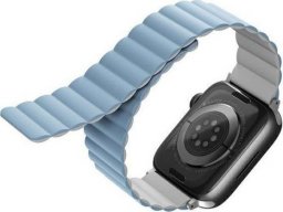 DefaultBrand UNIQ pasek Revix Apple Watch Series 4/5/6/7/SE 42/44/45mm. Reversible Magnetic biały-niebieski/white-blue