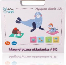 AdamToys Układanka magnetyczna ABC z literkami i obrazkami