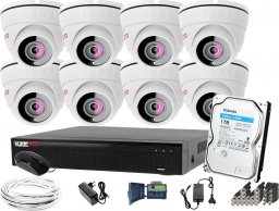 Keeyo H265+ Zestaw do monitoringu 5MPx IR 25m 1TB 8 Kamer