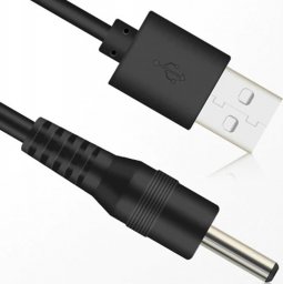 Kabel USB Retoo USB-A - DC 5.5 mm 0.8 m Czarny