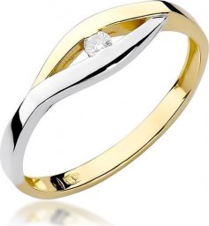  Best Diamonds złoty pierścionek z brylantem 0.04ct 15