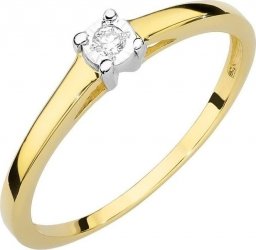  Best Diamonds złoty pierścionek z brylantem 0.03ct 10