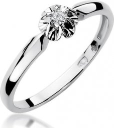 Best Diamonds złoty pierścionek z brylantem 0.04ct 20