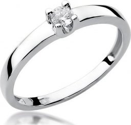 Best Diamonds złoty pierścionek z brylantem 0.10ct 12