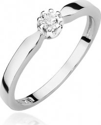Best Diamonds złoty pierścionek z brylantem 0.10ct 8