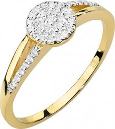 Best Diamonds złoty pierścionek z brylantem 0.18ct 21
