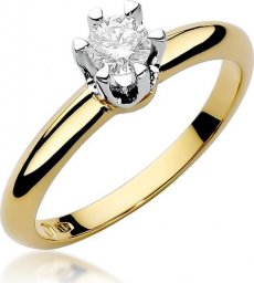 Best Diamonds złoty pierścionek z brylantem 0.30ct 13