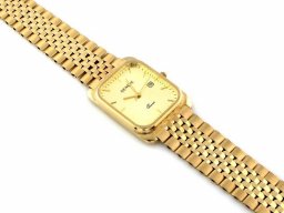Zegarek Lovrin Złoty zegarek męski 585 prostokątny Geneve 52,51 g