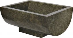 Umywalka INDERA Umywalka z naturalnego kamienia - Gratia Black - kolor czarny
