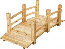  Stilista Drewniany mostek ogrodowy XXL, 150 x 67 x 55 cm, nośność 150