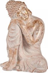  Ibergarden Dekoracyjna figurka ogrodowa Budda Biały/Złoty Polyresin (35,5 x 54,5 x 42 cm)