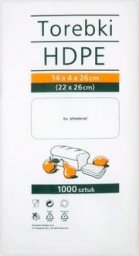 HDPE Torebki spożywcze 14x4x26 cm 1000 sztuk [120|37] (AR-GR-AK-01-60)