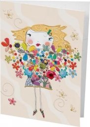  Turnowsky Karnet B6 + koperta Dziewczyna z kwiatami