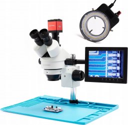 Mikroskop Techrebal MIKROSKOP STEREOSKOPOWY TRINOKULAROWY WYŚWIETLACZ