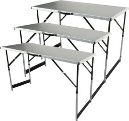 Zestaw rozkładanych, aluminiowych stolików, 3 szt.!